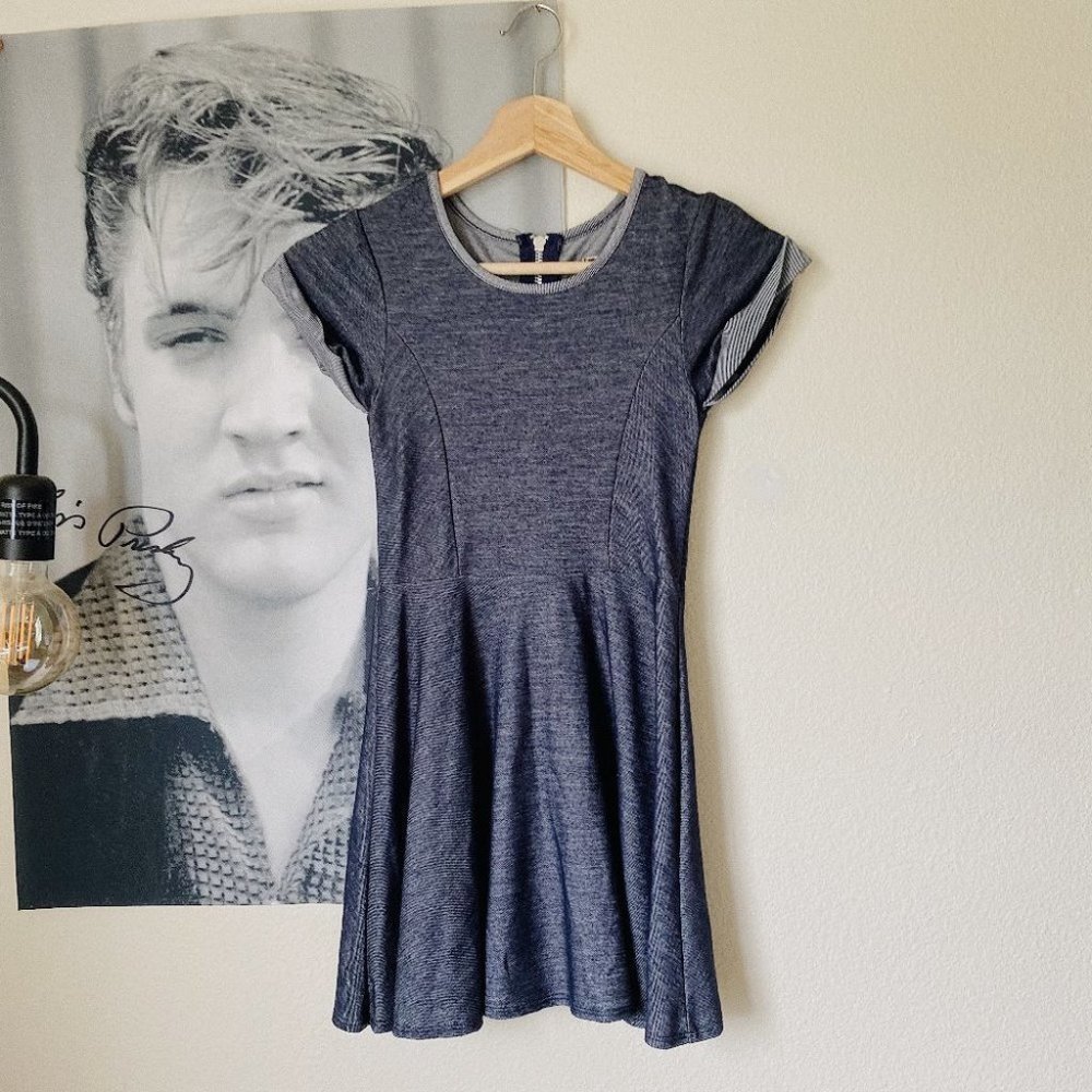 sally miller coture blue skater dress size Small size 7/8 GIRLS